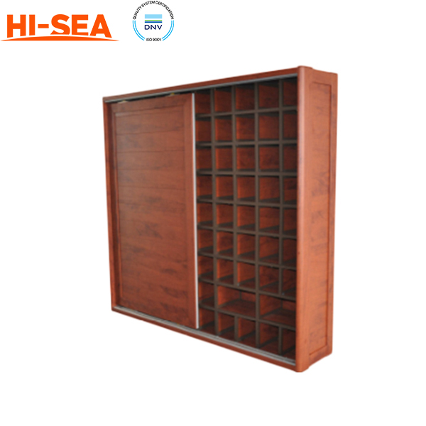 Marine Wooden Flag Cabinet